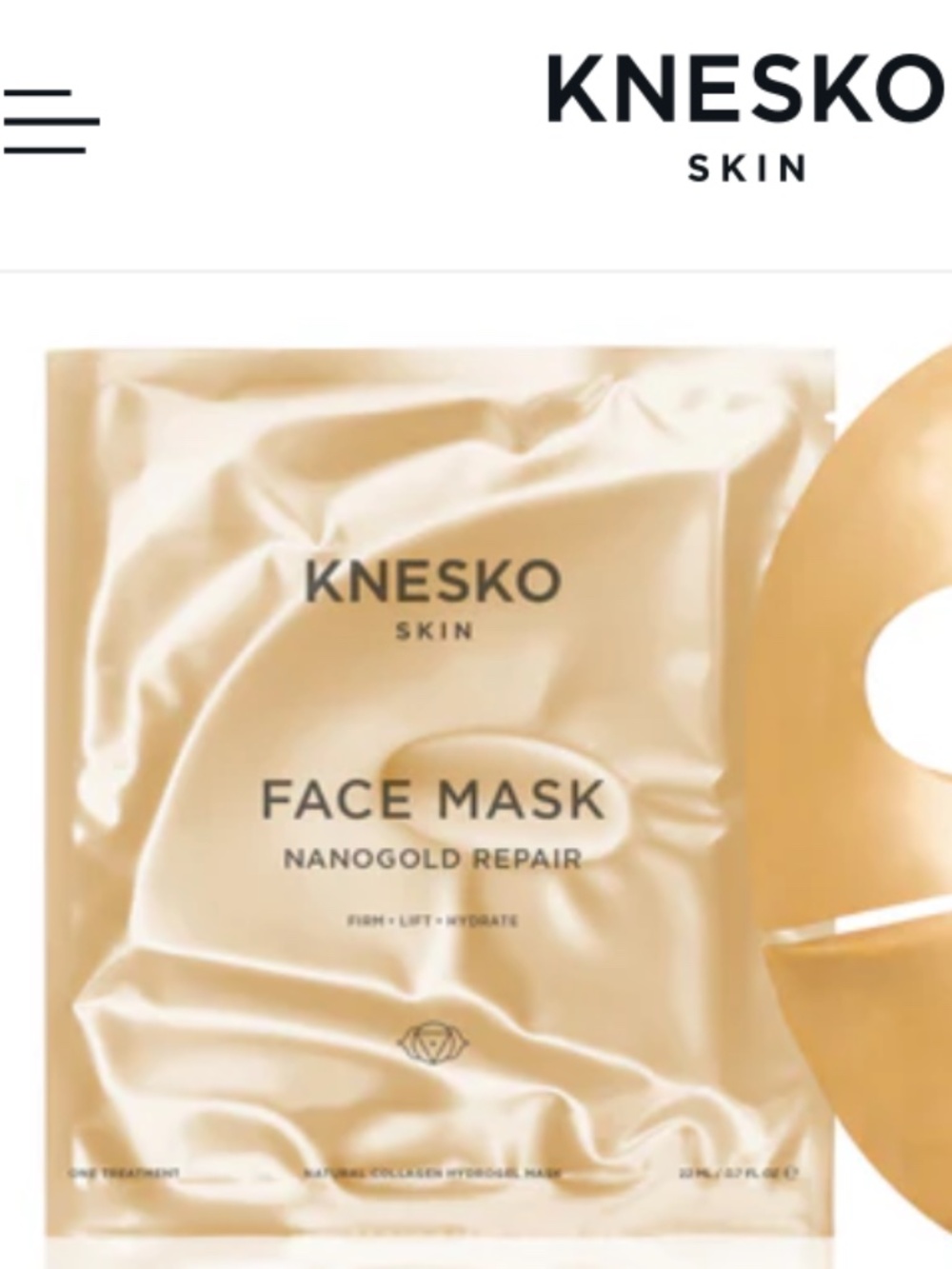 KNESKO Skin NANOGOLD REPAIR face mask